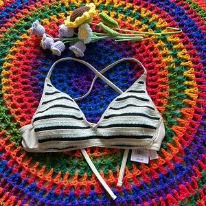 Wild Fable crotcheted adjustable back swim top